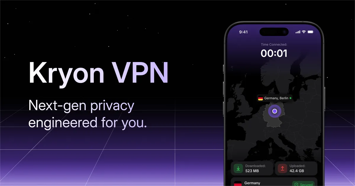 KryonVPN — Privacy. Everywhere.